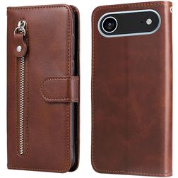 Mobigear Zipper iPhone Air Lompakkokotelo + Setelitasku - Ruskea