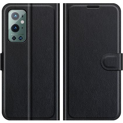 Mobigear Classic OnePlus 9 Pro Lompakkokotelo + Setelitasku - Musta