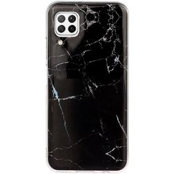 Mobigear Marble Huawei P40 Lite TPU flexible Carcasa - Negro