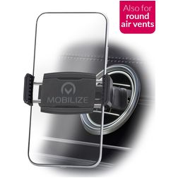 Mobilize Round Vent Soporte de coche Rejilla de ventilación Pinza Universal - Negro