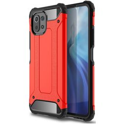 Mobigear Outdoor Xiaomi Mi 11 Lite Hardcase Back cover Antiurto - Rosso