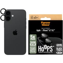 PanzerGlass Ceramic Hoops iPhone 16 Plus Tvrzené sklo Ochrana objektivu fotoaparátu - kompatibilní s pouzdry