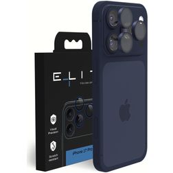 Elite iPhone 17 Pro Härdat glas Kameralinsskydd - Skalvänligt - Blå