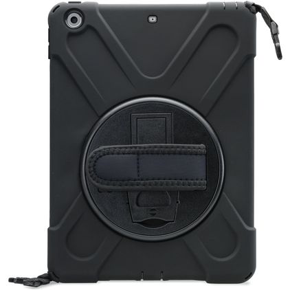 Xccess Survivor All-round iPad 5 (2017) Case Plastic / Silicone Back cover + Shoulder Strap + Stand - Black