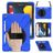 Mobigear SureGrip XGuard iPad 9 (2021) Case Plastic / Silicone Back cover + Stylus Holder + Shoulder Strap + Stand - Blue