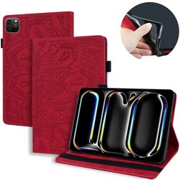 Mobigear Mandala iPad Pro 11 Inch (2025) Wallet case - Red