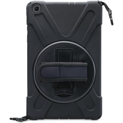 Xccess Survivor All-round Samsung Galaxy Tab S6 Lite Case Plastic / Silicone Back cover + Shoulder Strap + Stand - Black