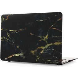 Mobigear Marble MacBook 12 Inch (2015-2017) Hardshell MacBook Case - Black / Brown - Model A1534