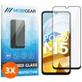 Mobigear Premium POCO M5 Tempered Glass Screen Protector - Case Friendly - Black (3-Pack)