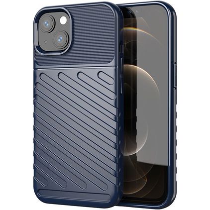 Mobigear Groove iPhone 13 Mini TPU flexível Capa traseira - Azul