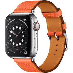 Mobigear Torino Läder Apple Watch Armband Spänne - 42/41/40/38 mm - Orange