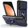 Mobigear Armor Ring Cam Slide Samsung Galaxy S26 FE Hardcase Back cover Antiurto con anello e copriobiettivo scorrevole - Blu