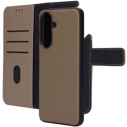 Mobiparts Samsung Galaxy A57 Cover Vera pelle Cover a libro 2 in 1 con guscio estraibile a portafoglio - Tortora