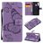 Mobigear Butterfly Huawei Y6p Funda tipo libro Cartera - Morado