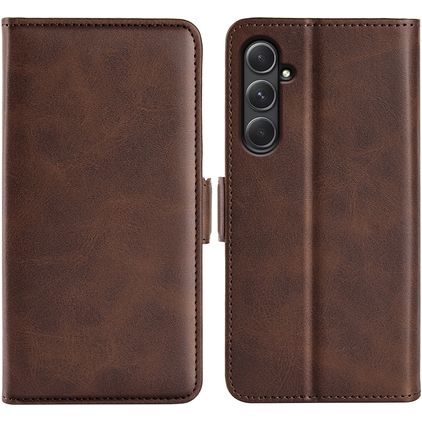 Mobigear Slim Magnet Samsung Galaxy A55 Lompakkokotelo + Setelitasku - Ruskea