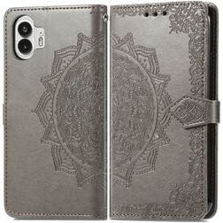 Mobigear Mandala Nothing Phone (2) Lompakkokotelo + Setelitasku - Harmaa