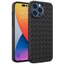 Mobigear Woven iPhone 14 Pro TPU flexível Capa traseira - Preto