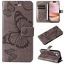 Mobigear Butterfly iPhone 16 Plus Lompakkokotelo + Setelitasku - Harmaa