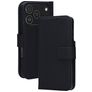 Mobiparts Wallet iPhone 17 Pro MagSafe Piel auténtica Funda tipo libro Cartera - Negro