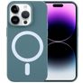 Mobigear Rubber Touch iPhone 15 Pro Silikon MagSafe Skal - Grön