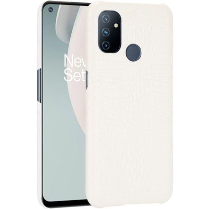 Mobigear Croco OnePlus Nord N100 Hard Case Back cover - White
