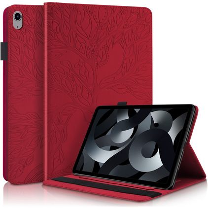 Mobigear Tree iPad 10 (2022) Wallet case + Stylus Holder - Red