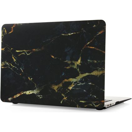 Mobigear Marble MacBook Pro 13 polegadas (2016-2023) Capa rígida para MacBook - Preto / Castanho - Modelo A1706 / A1708 / A1989 / A2159 / A2289 / A2251 / A2338