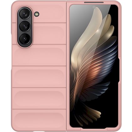 Mobigear Bumpy Samsung Galaxy Z Fold 5 TPU flexible Carcasa - Rosa