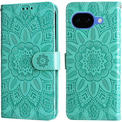 Mobigear Sunflower Google Pixel 10a Pungetui med Seddelrum - Grøn