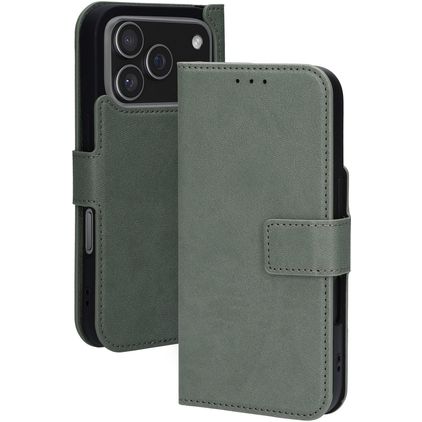 Mobiparts Classic Wallet iPhone 17 Pro MagSafe Knížkové pouzdro - Stone Green