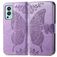 Mobigear Butterfly OnePlus Nord 2 Lompakkokotelo + Setelitasku - Violetti