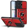 Mobigear Armor Ring Cam Slide HONOR X7A Hardcase Back cover Antiurto con anello e copriobiettivo scorrevole - Rosso