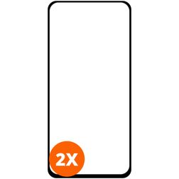 Mobigear Premium Motorola One Hyper Vetro Protezione schermo - Compatibile con le cover - Nero (confezione da 2)
