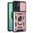 Mobigear Armor Ring Cam Slide Xiaomi Redmi 10 5G Hard Case Back cover Shockproof with Ring Holder and Camera Slider - Rose Gold
