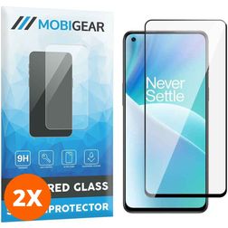 Mobigear Premium OnePlus Nord 2T 5G Tempered Glass Screen Protector - Case Friendly - Black (2-Pack)