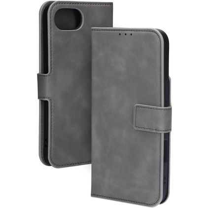 Mobiparts Classic Wallet iPhone 17e MagSafe Funda tipo libro - Granite Grey