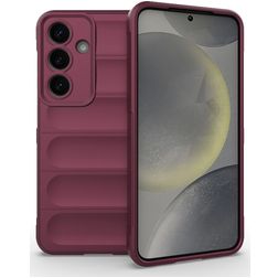 Mobigear Bumpy Samsung Galaxy S25 Elastyczne TPU Etui plecki - Czerwony