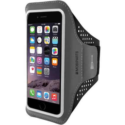 Mobiparts Comfort Fit Puhelinpidike juoksuun Neopreeni Käsivarsikotelo Urheilukotelo (max 16 cm x 8 cm) - Musta