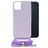 Mobilize Lanyard Gelly iPhone 14 Flexible TPU Case with lanyard - Pastel Purple