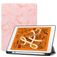 Mobigear Tri-Fold Marble iPad Air 3 (2019) Knížkové pouzdro + Držák na stylus - Růžová