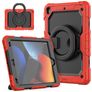 Mobigear RingGuard iPad 9 (2021) Fodral Hårdplast / Silikon Skal + Ställ - Svart / Röd