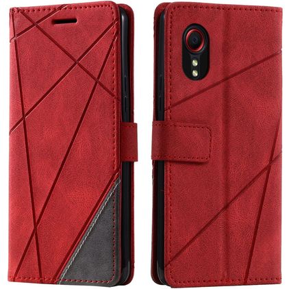 Mobigear Rhombus Samsung Galaxy Xcover 7 Cover a libro portafoglio - Rosso