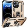 Mobigear Armor Ring iPhone 16 Pro Max Fodral Hårdplast Skal Stötsäkert med ringhållare - Guld