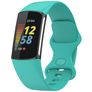 Mobigear Sport Dual Silicone Fitbit Charge 5 Strap Push closure - Turquoise