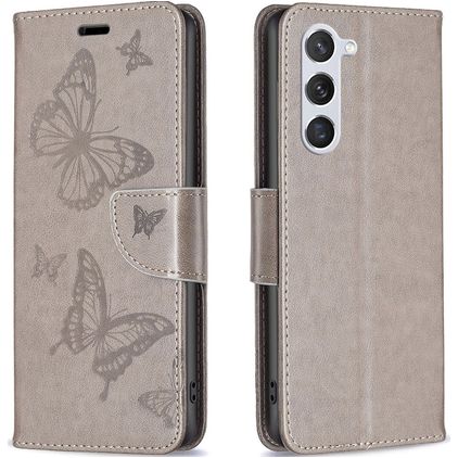 Mobigear Butterfly Samsung Galaxy S23 Etui z klapką typu portfel - Szary
