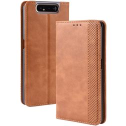Mobigear Sensation Samsung Galaxy A80 Pungetui med Seddelrum - Cognac