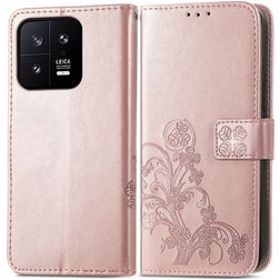 Mobigear Clover Xiaomi 13 Capa livro Carteira - Rosa dourado