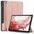 Mobigear Tri-Fold Samsung Galaxy Tab S9 Plus Etui z klapką + Uchwyt na rysik - Różowe złoto