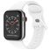 Mobigear Sport Dual Silikoni Apple Watch Ranneke Tappikiinnitys - 42/41/40/38 mm - Valkoinen
