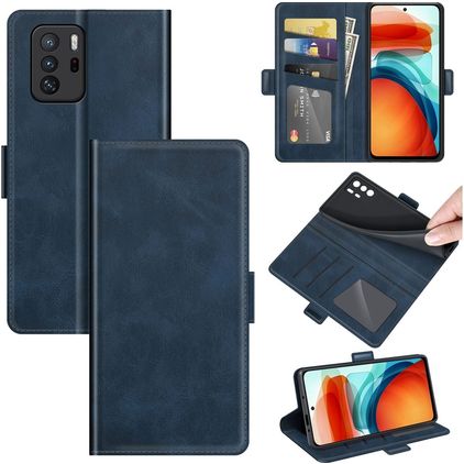 Mobigear Slim Magnet POCO X3 GT Capa livro Carteira - Azul escuro